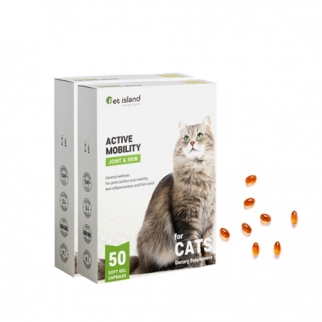 [펫아일랜드] ACTIVE MOBILITY 고양이 면역&관절영양제 50정 2개